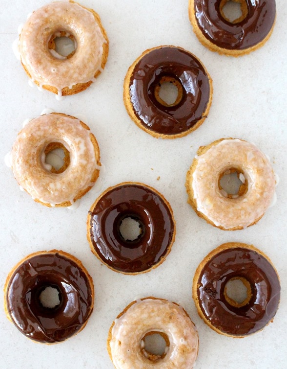 Grain-Free Baked Glazed Vanilla Donuts {2-Ways}