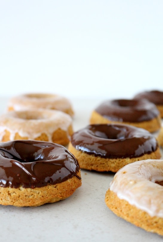 grain-free baked glazed vanilla donuts