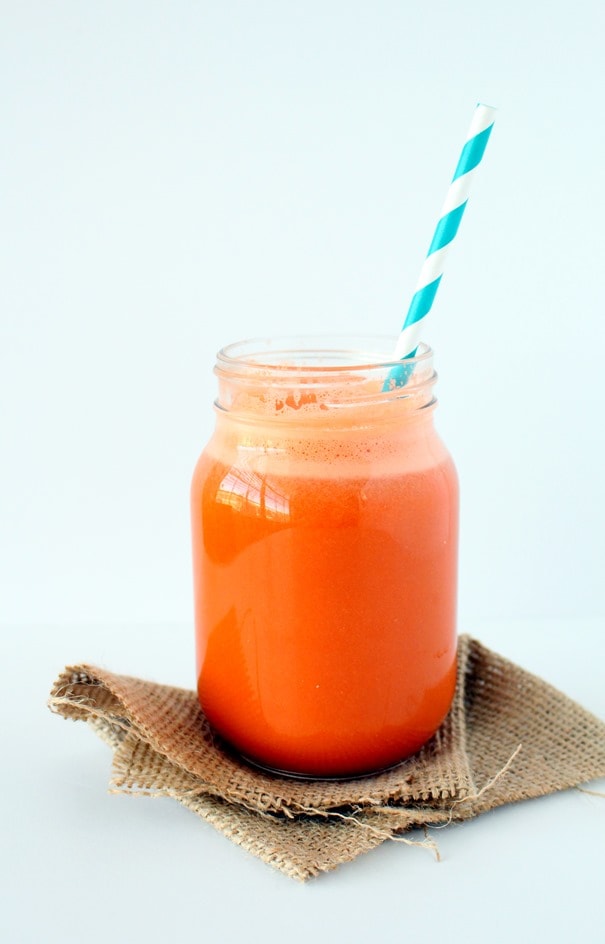 carrot apple and cantaloupe juice