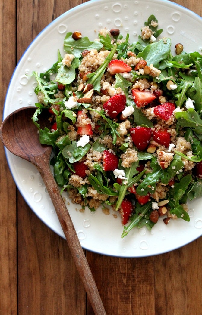 Strawberry, Quinoa + Arugula Salad