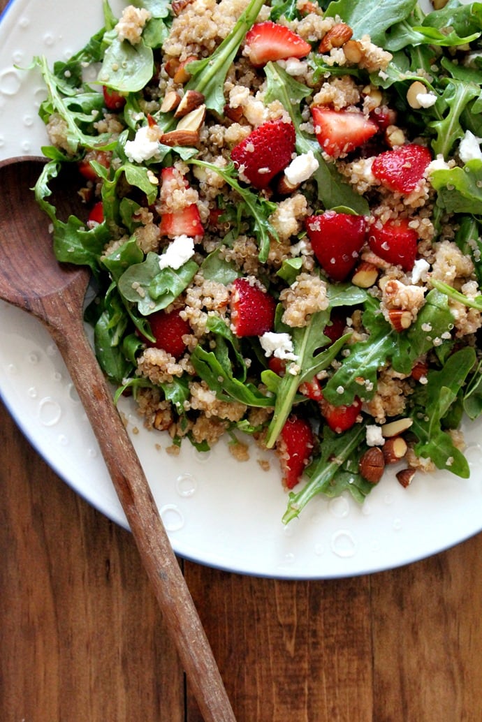 Strawberry, Quinoa + Arugula Salad
