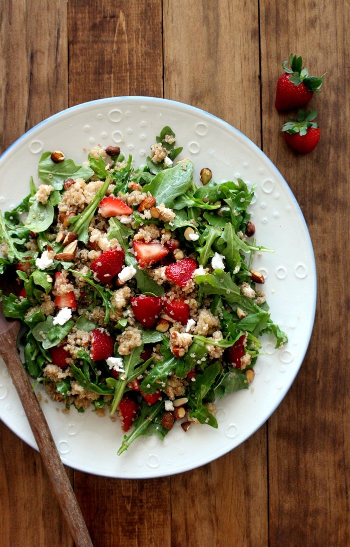 Strawberry, Quinoa + Arugula Salad