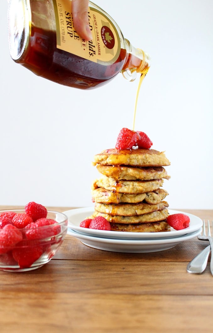 Raspberry Lemon Coconut Flour Pancakes