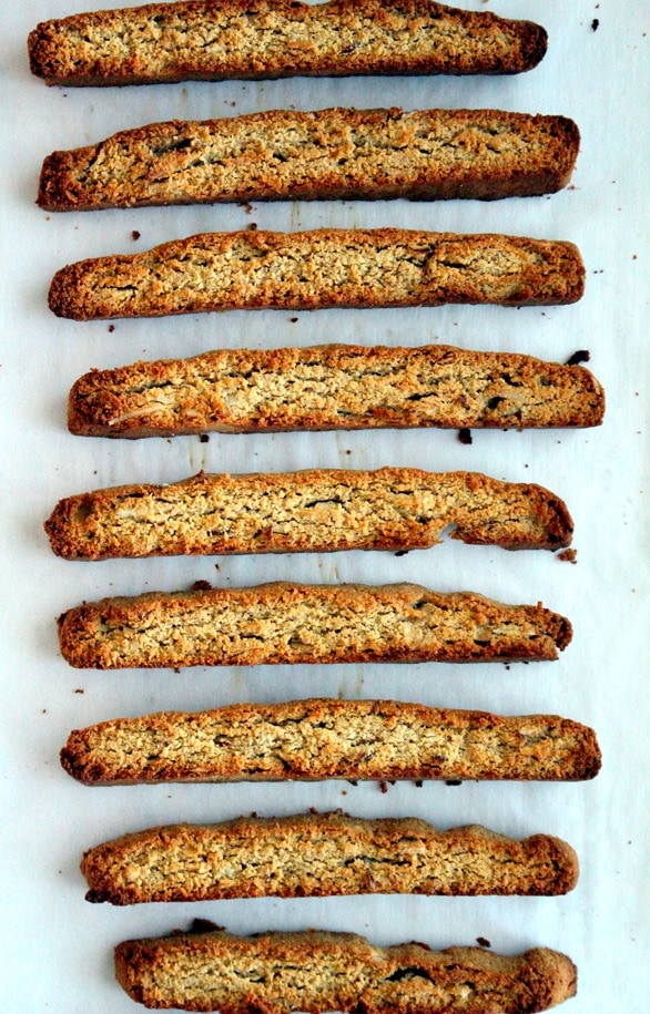 Grain-Free Toasted Coconut and Almond Biscotti