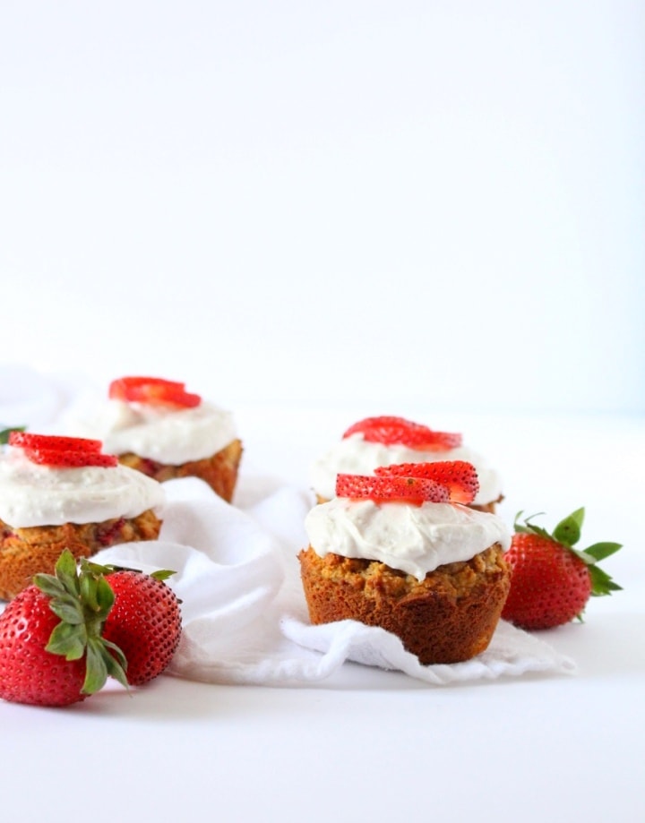 [Grain-Free] Strawberry Shortcake Cupcakes