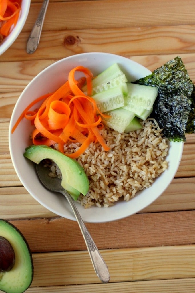 Deconstructed Vegetarian Sushi Bowl