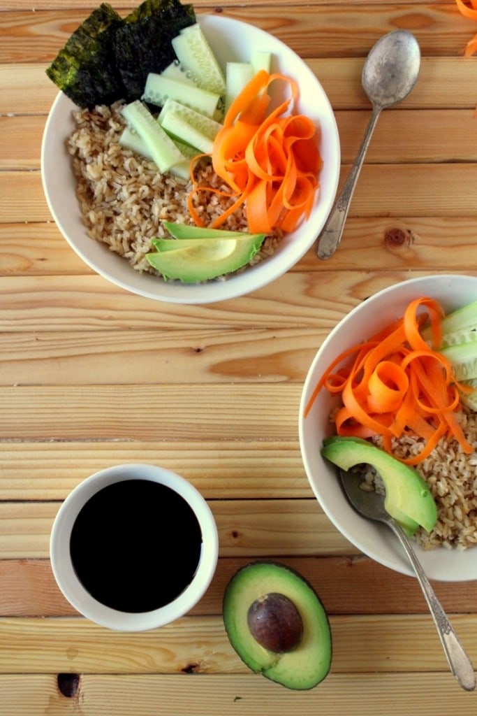 Deconstructed Vegetarian Sushi Bowl