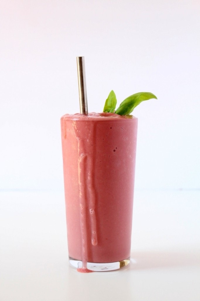 Strawberry Basil Smoothie