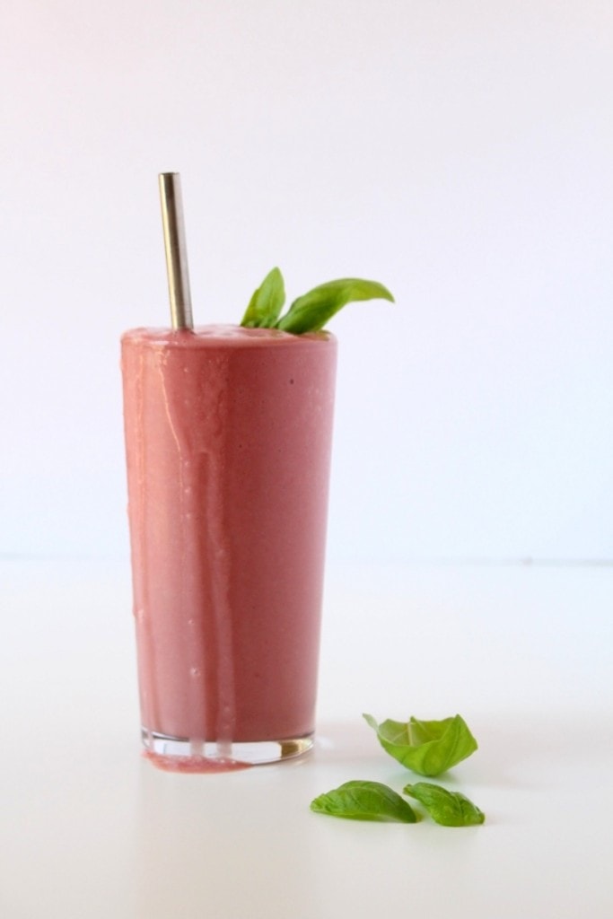 Strawberry Basil Smoothie