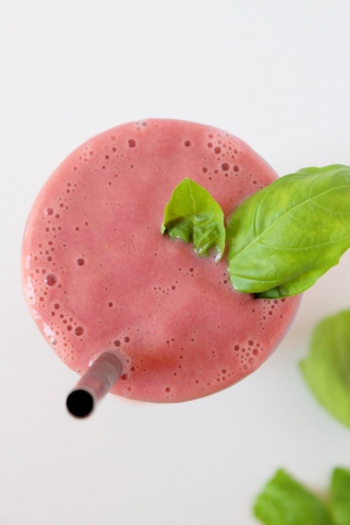 Strawberry Basil Smoothie