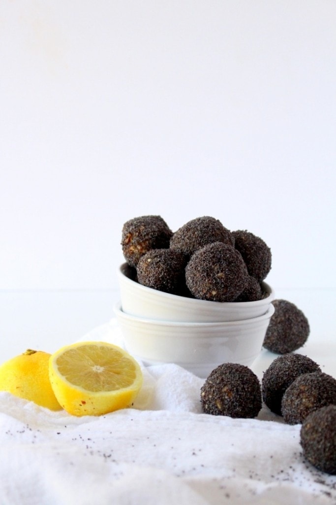 Lemon Poppy Seed Date Balls