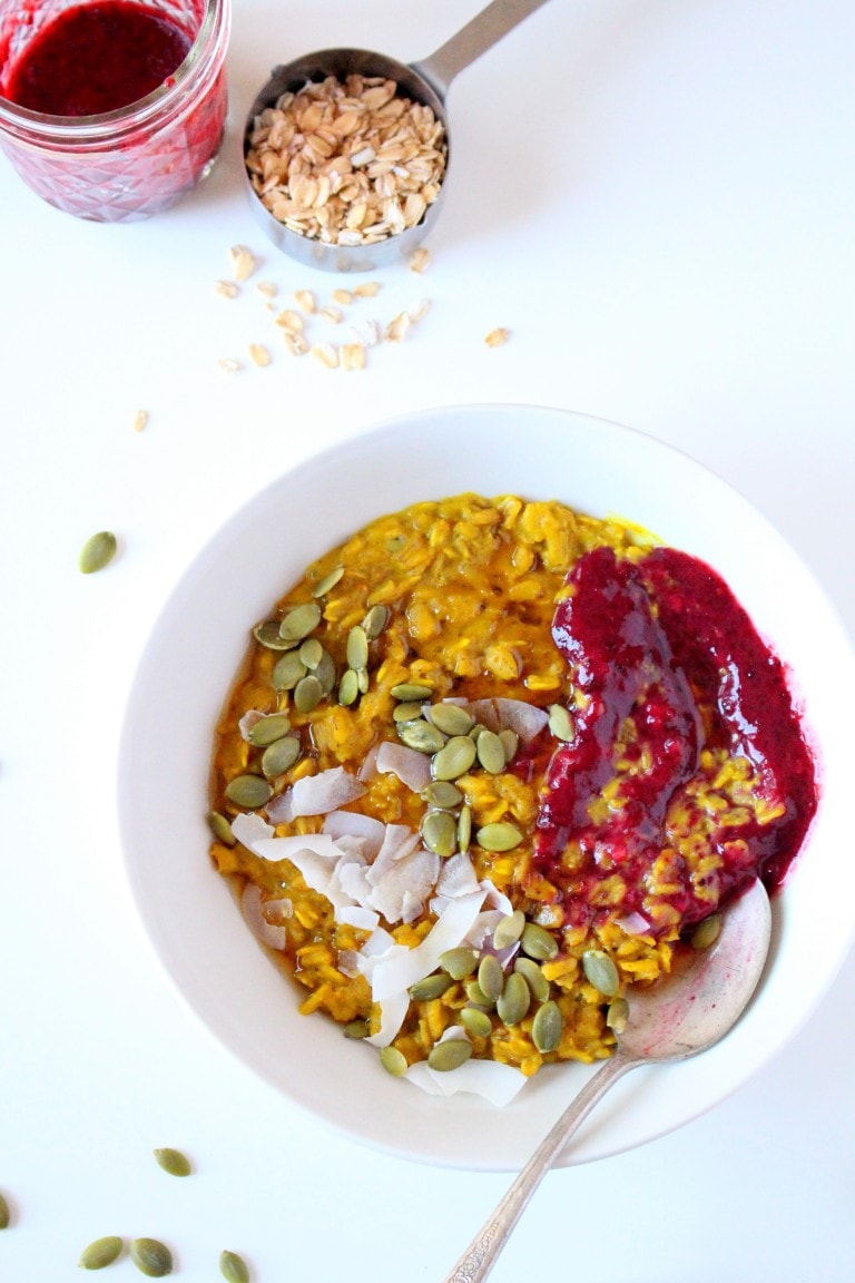 Creamy Maple Turmeric Oatmeal