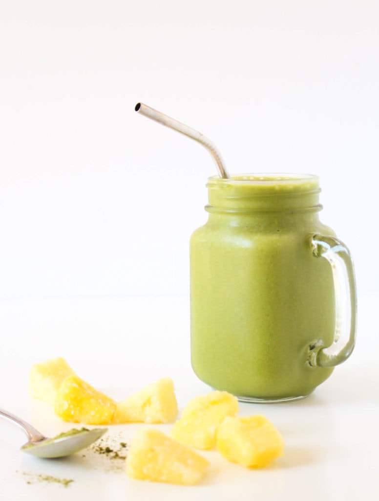 Pina Colada Matcha Protein Smoothie