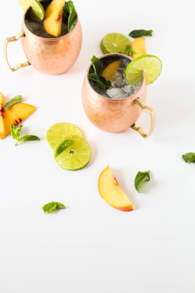 Pineapple Peach Mint Kombucha Mocktail