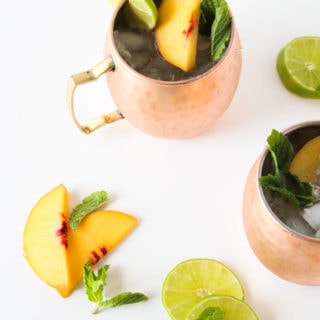 Pineapple Peach Mint Kombucha Mocktail