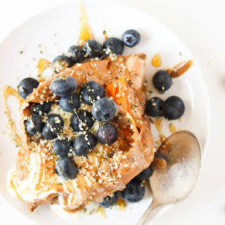 Breakfast Stuffed Sweet Potato