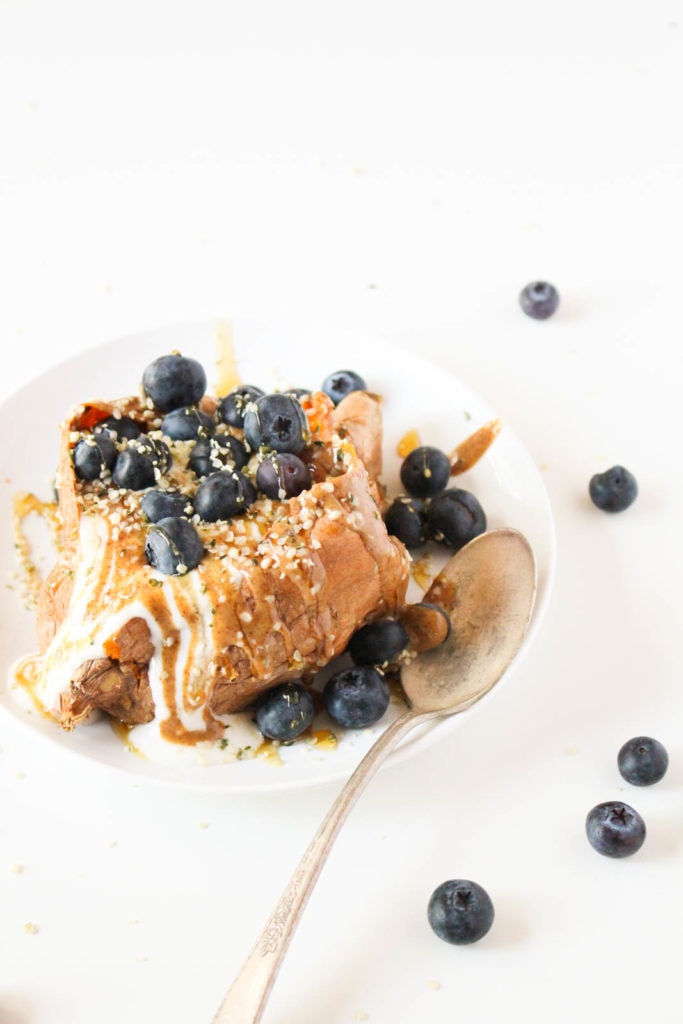 Breakfast Stuffed Sweet Potato