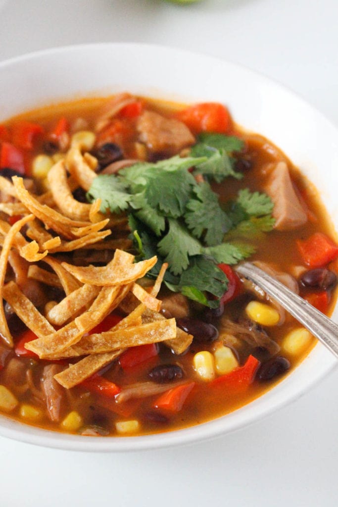 Vegan Jackfruit Taco Soup