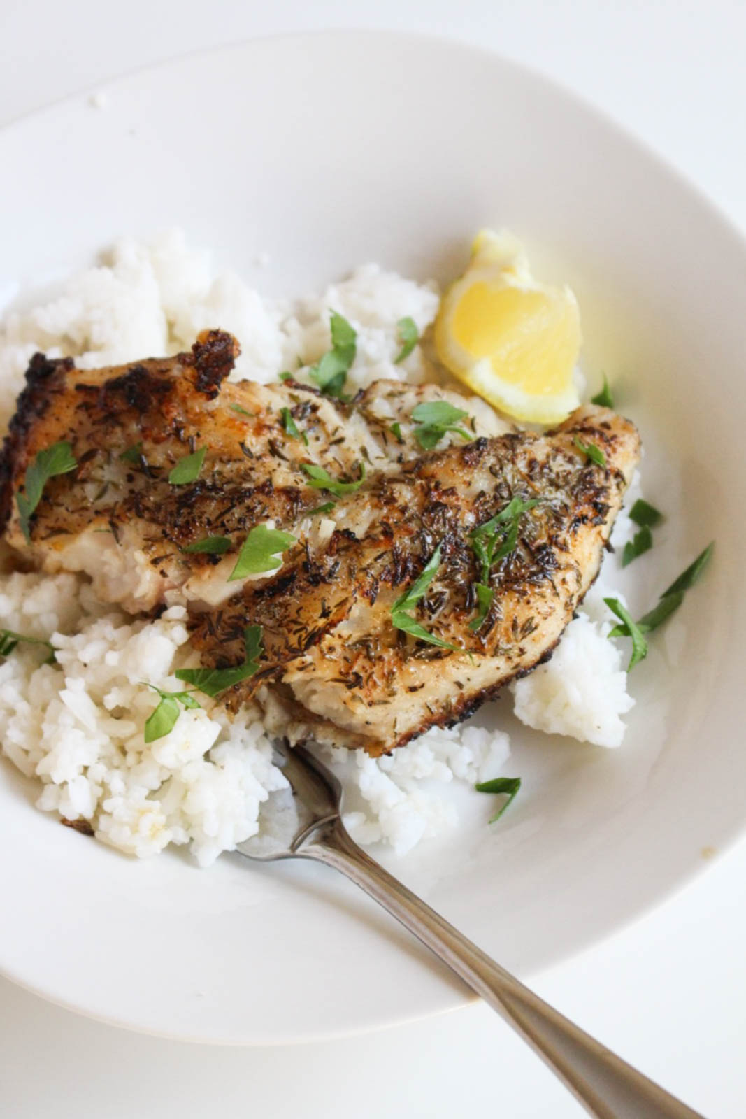 PanSeared Lemon Herb Catfish Fillet The Wheatless Kitchen