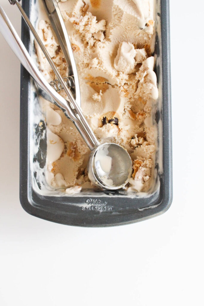 Vegan Peanut Butter Chocolate Chip Cookie Dough Ice Cream