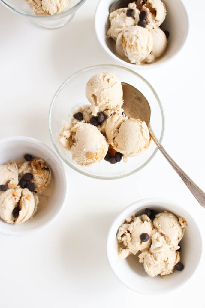 Vegan Peanut Butter Chocolate Chip Cookie Dough Ice Cream