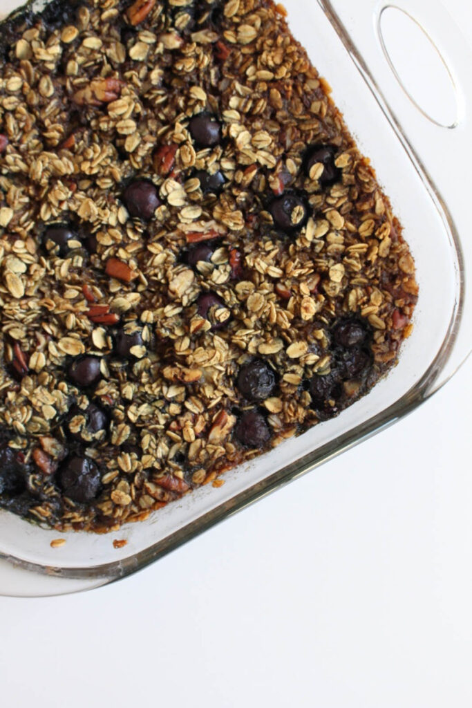 Blueberry Pecan Baked Oatmeal