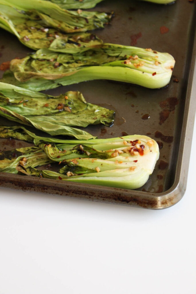 Spicy Roasted Bok Choy