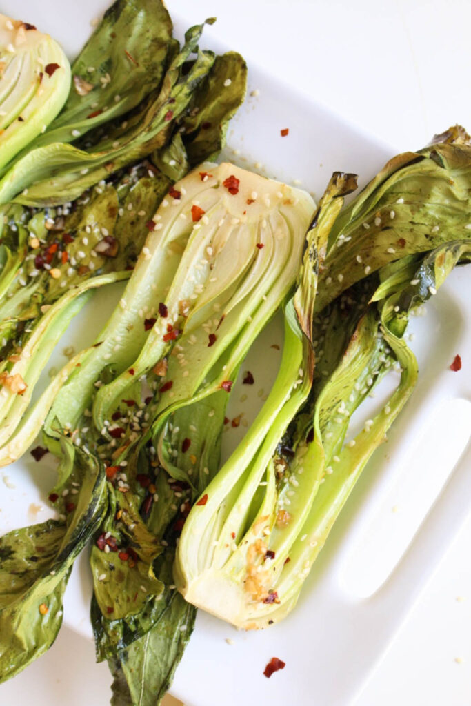 Spicy Roasted Bok Choy