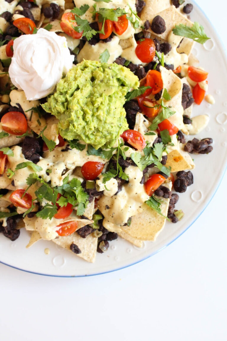 Loaded Nachos with Vegan Cheese Sauce