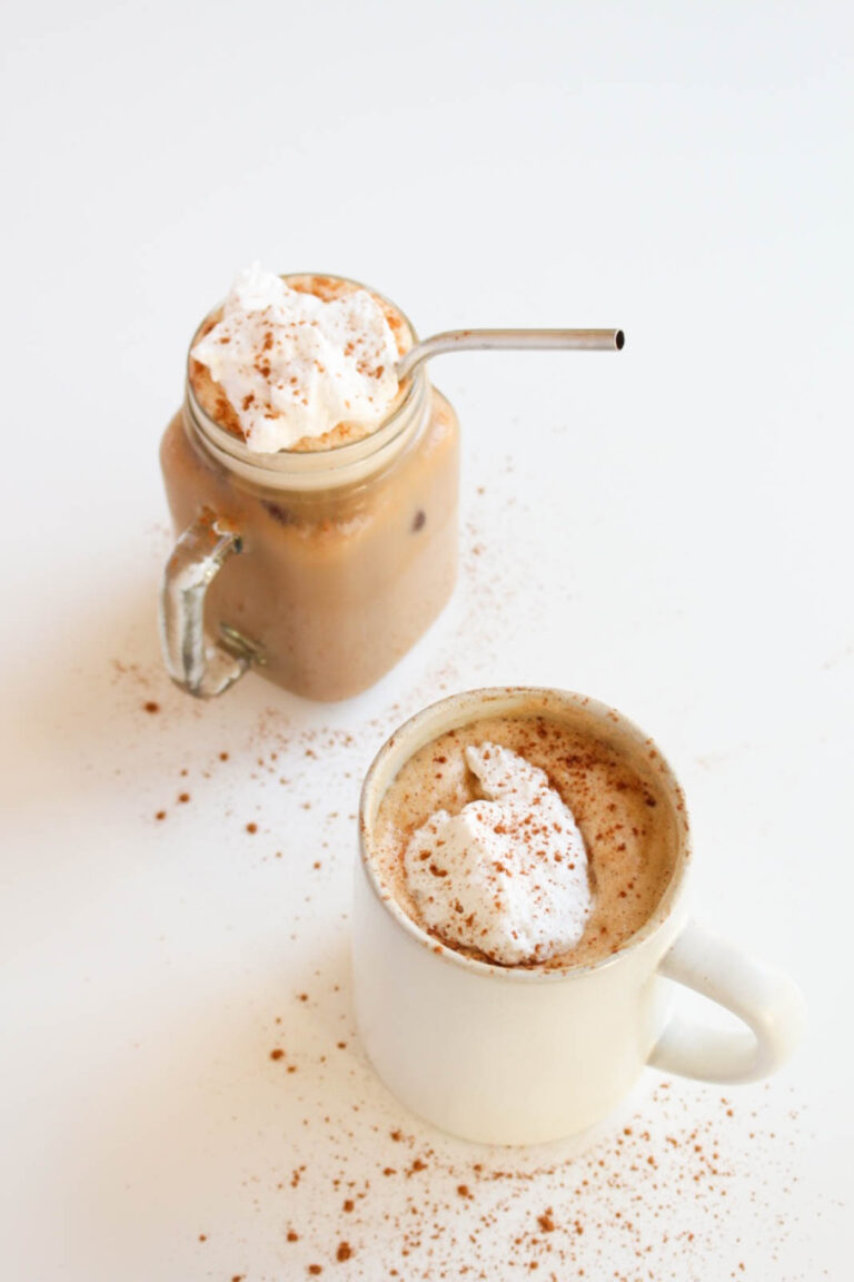 (Dairy-Free) Pumpkin Spice Latte – Hot & Iced!