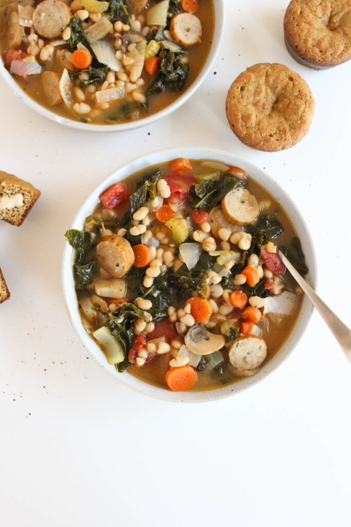 White Bean & Sausage Stew with Kale