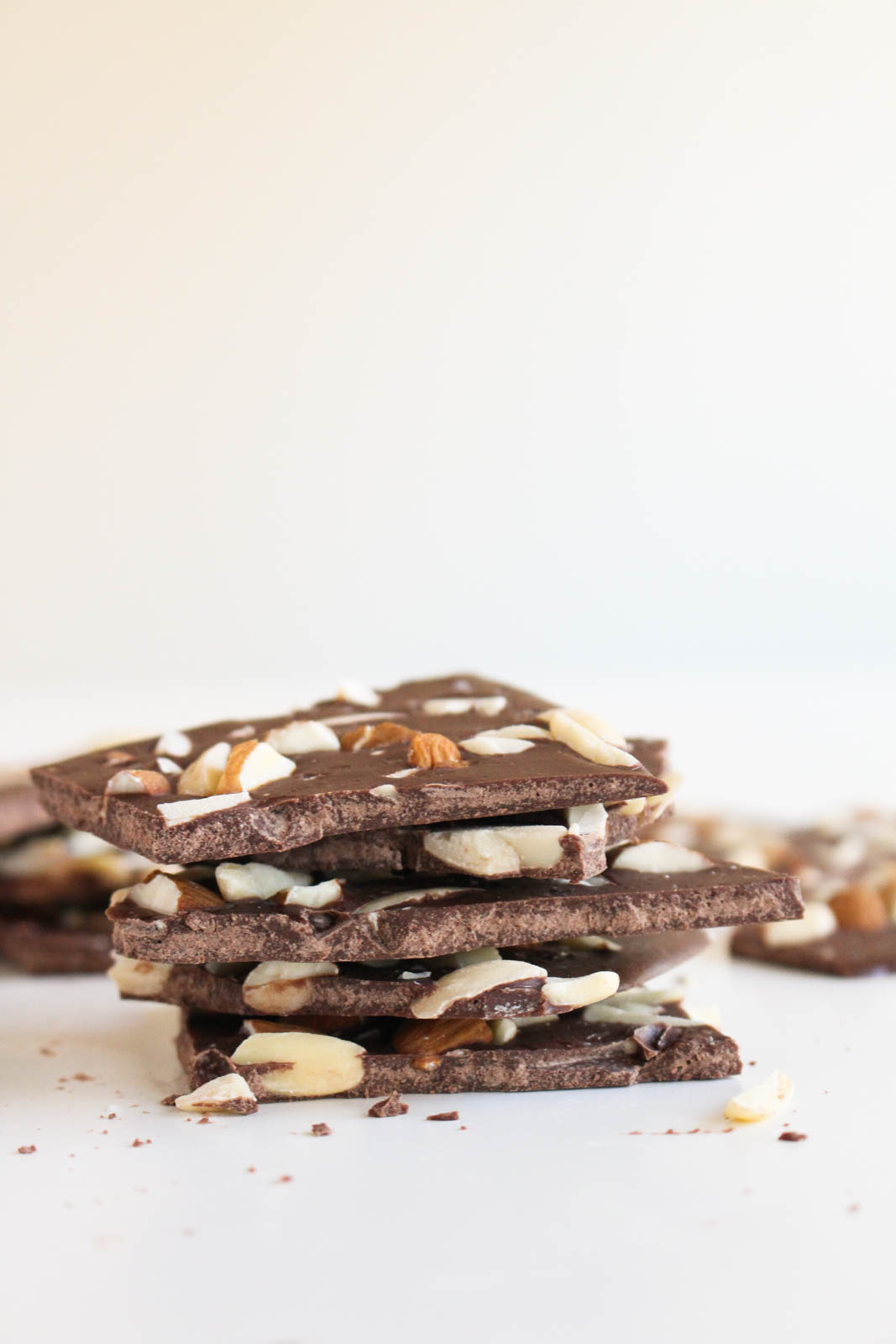 Healthy Chocolate Bark with Almonds & Sea Salt