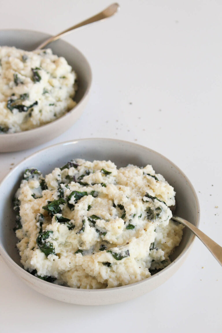 Mashed Cauliflower with Kale