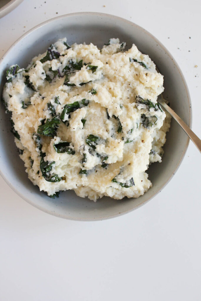 Mashed Cauliflower with Kale