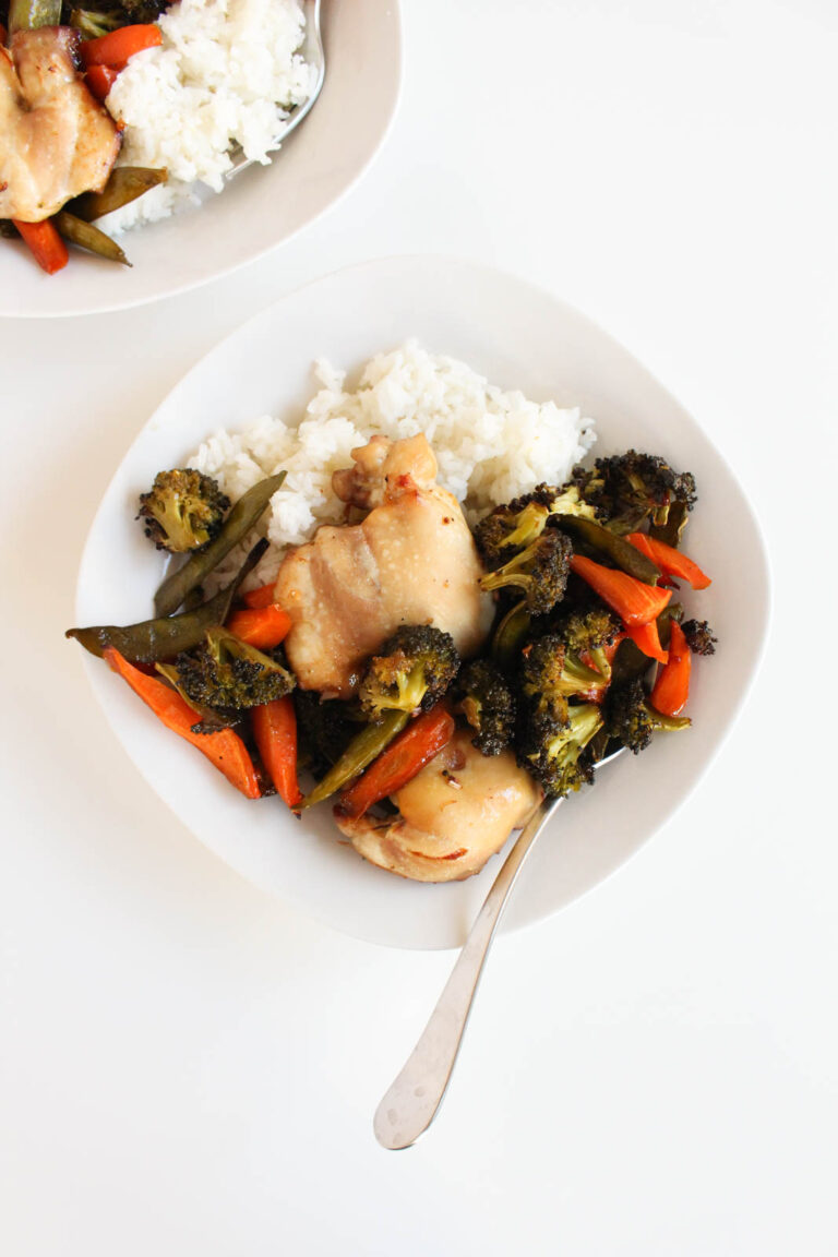 Sheet Pan Honey Garlic Chicken & Veggies