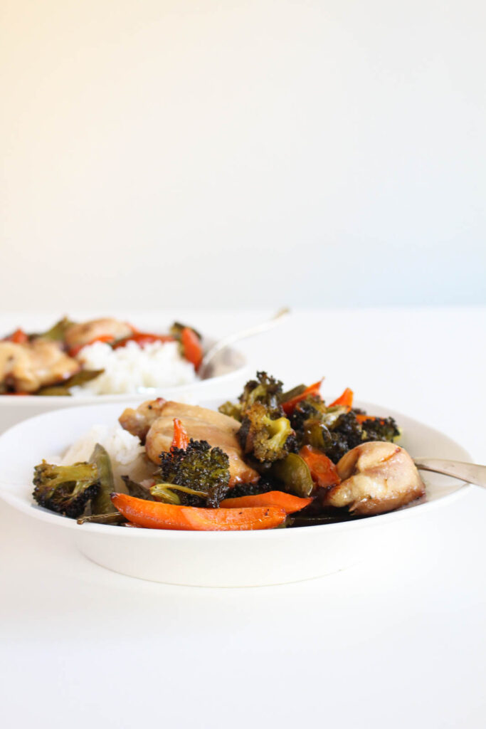 Sheet Pan Honey Garlic Chicken & Veggies