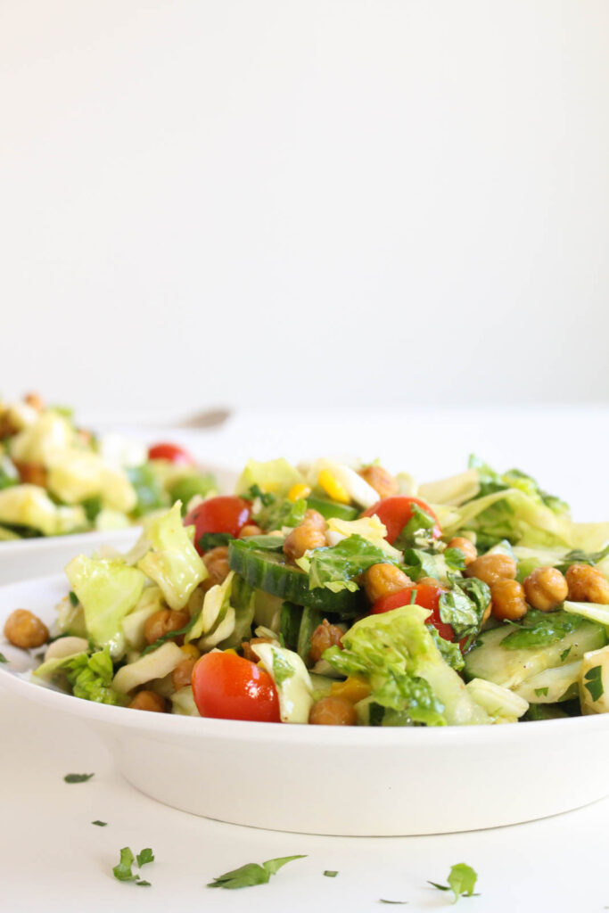 Ginger Sesame Chickpea Chopped Salad