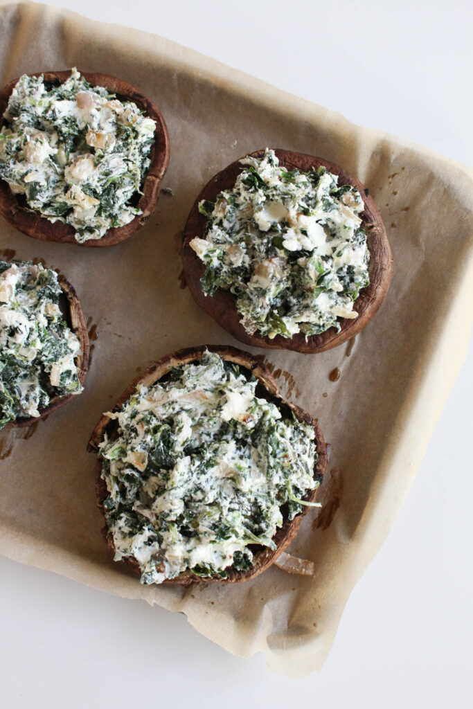 Spinach & Goat Cheese Stuffed Portobellos