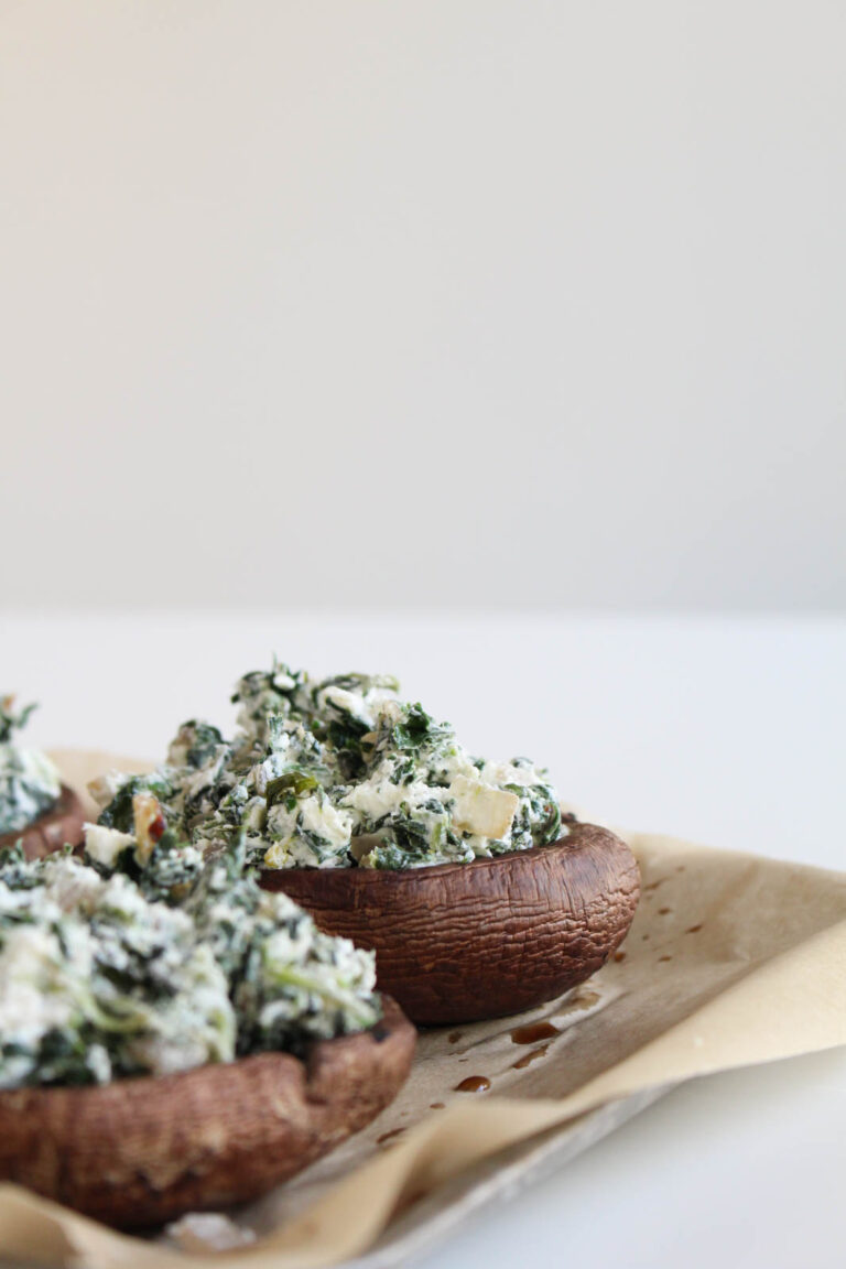 Spinach & Goat Cheese Stuffed Portobellos