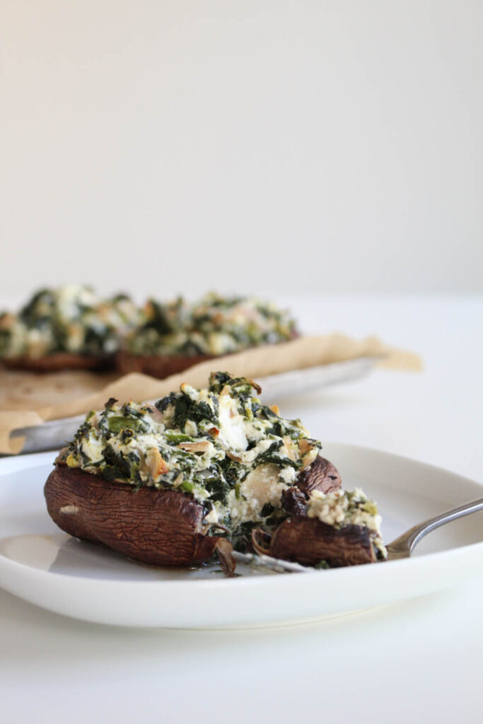 Spinach & Goat Cheese Stuffed Portobellos