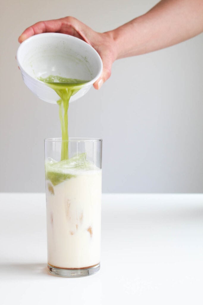 Copycat Starbucks Dairy-Free Iced Matcha Latte - Healthy Little Vittles