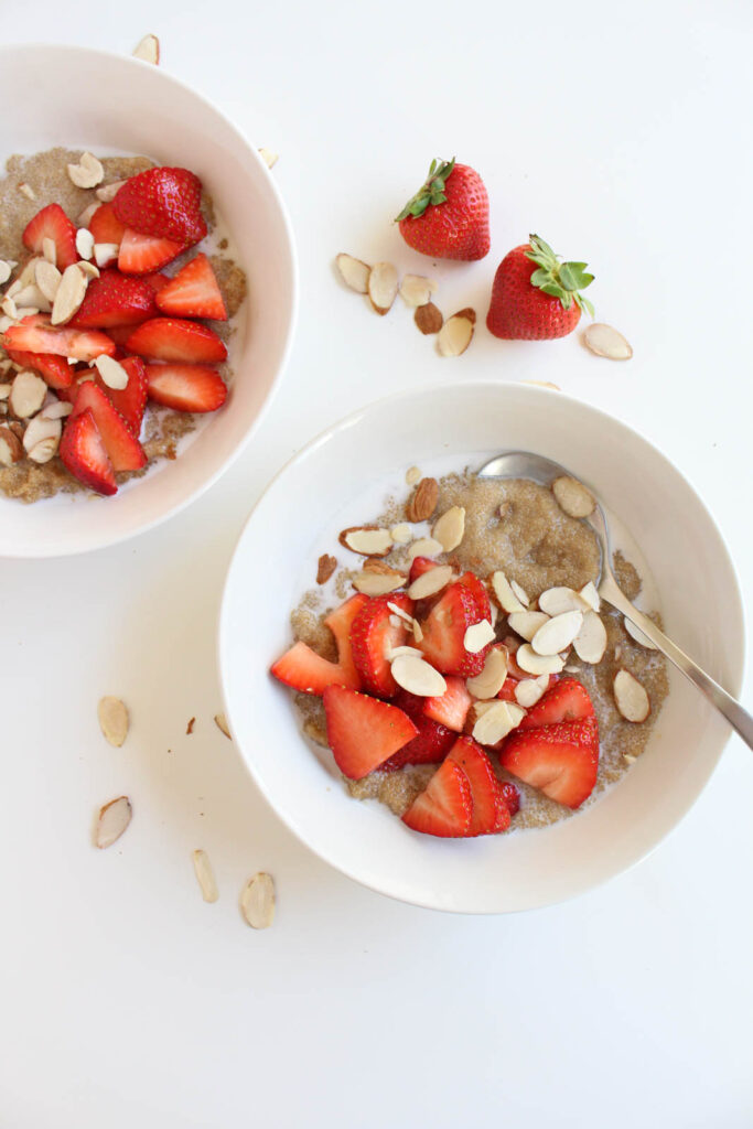 Strawberries & Cream Amaranth Porridge