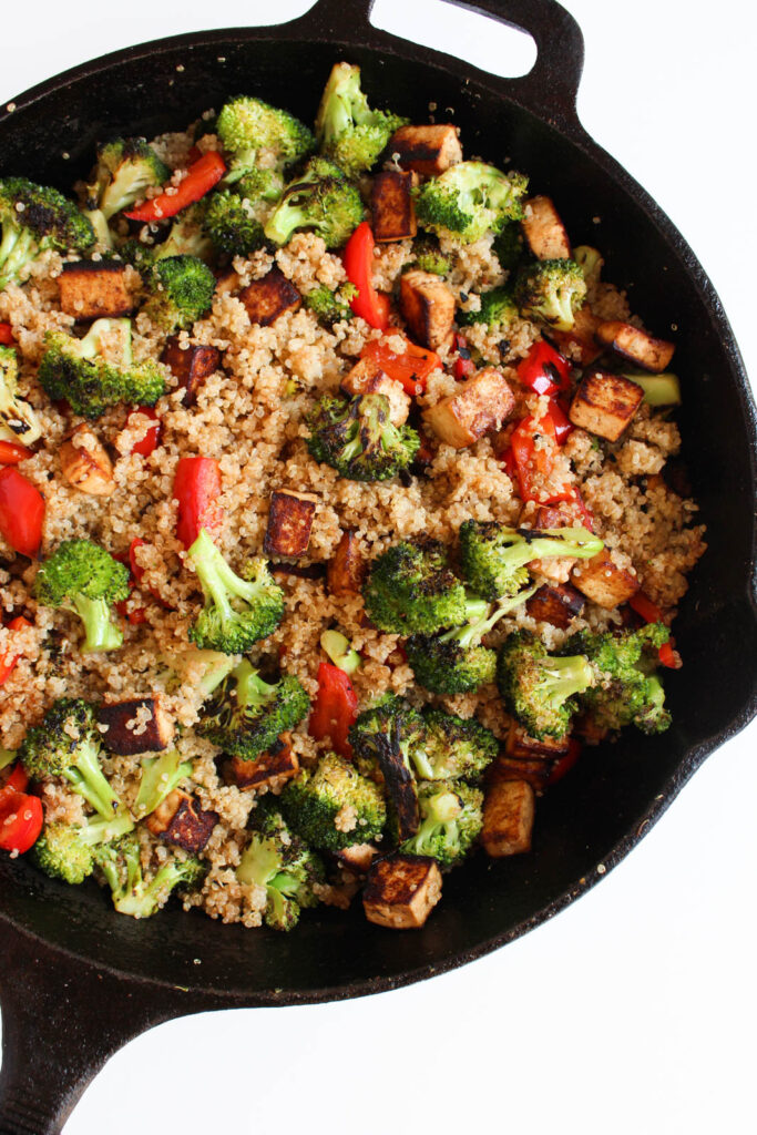 Balsamic Tofu Stir-Fry with Quinoa & Broccoli