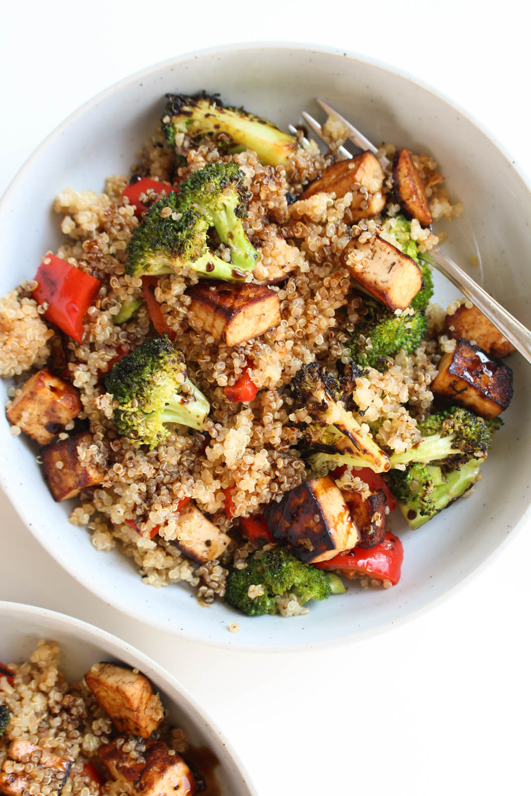 Balsamic Tofu Stir-Fry with Quinoa & Broccoli
