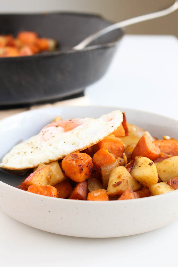 Caramelized Apple, Onion & Sweet Potato Hash