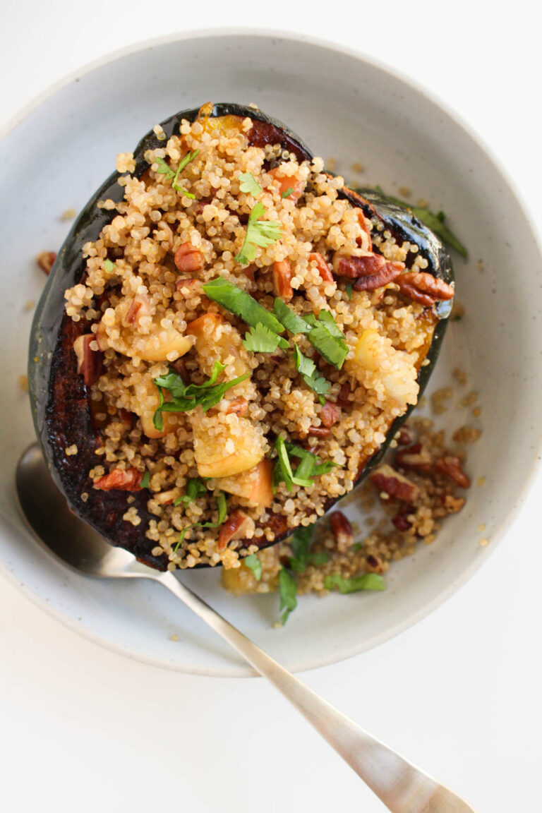 Quinoa & Apple Stuffed Acorn Squash