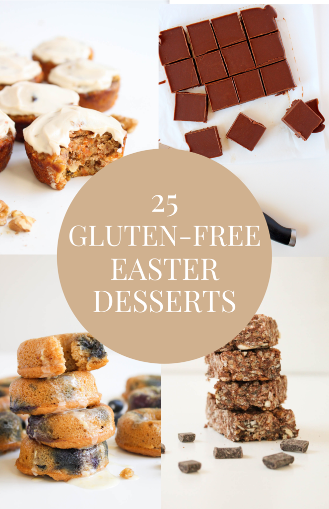 collage of 25 Gluten-Free Easter Desserts