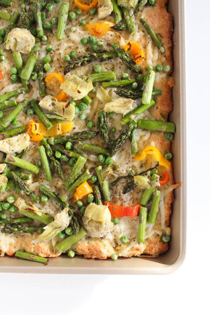 Spring Vegetable Sheet Pan Pizza