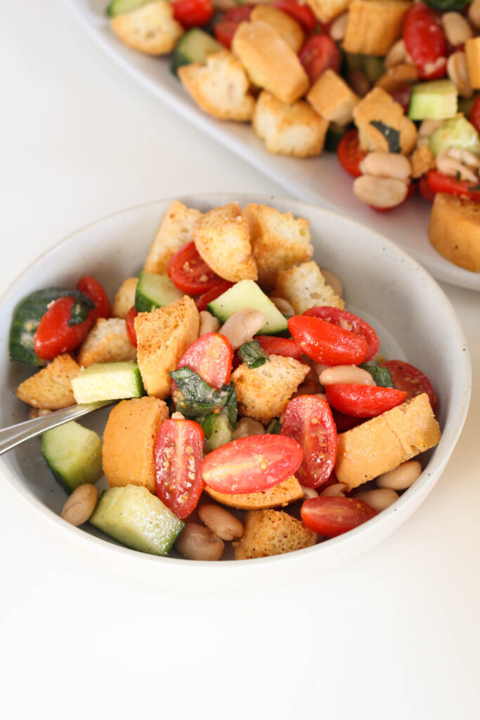 Tomato & White Bean Panzanella Salad