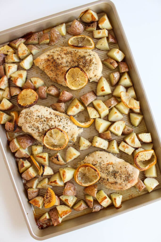 Lemon Herb Roasted Chicken & Potatoes